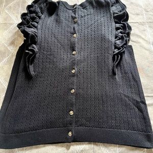 Who what wear ruffle knitted vest.
